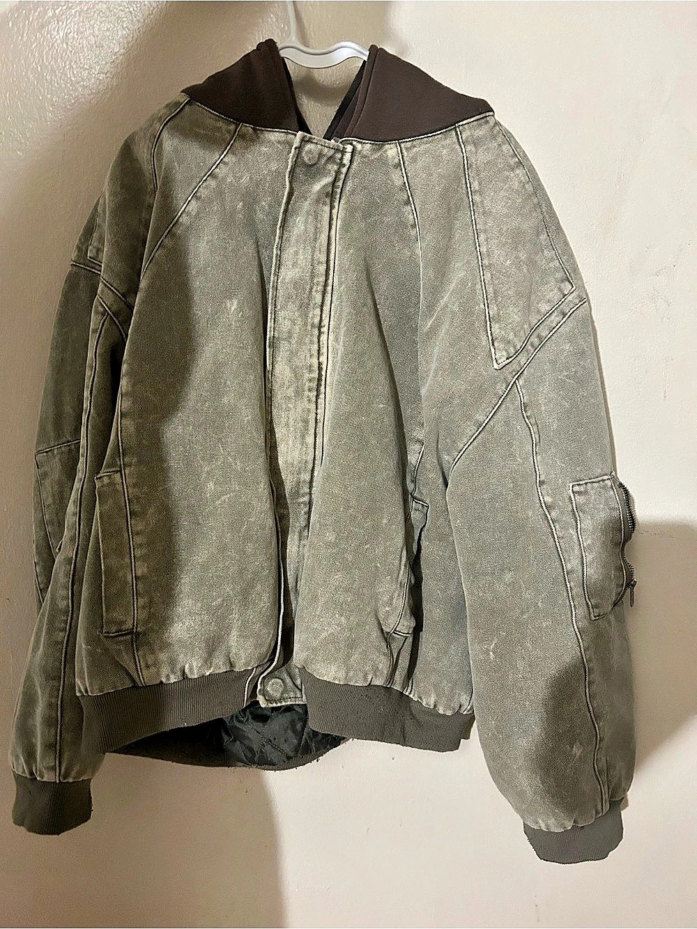 Nova Men's Bomber Jacket Green & Brown